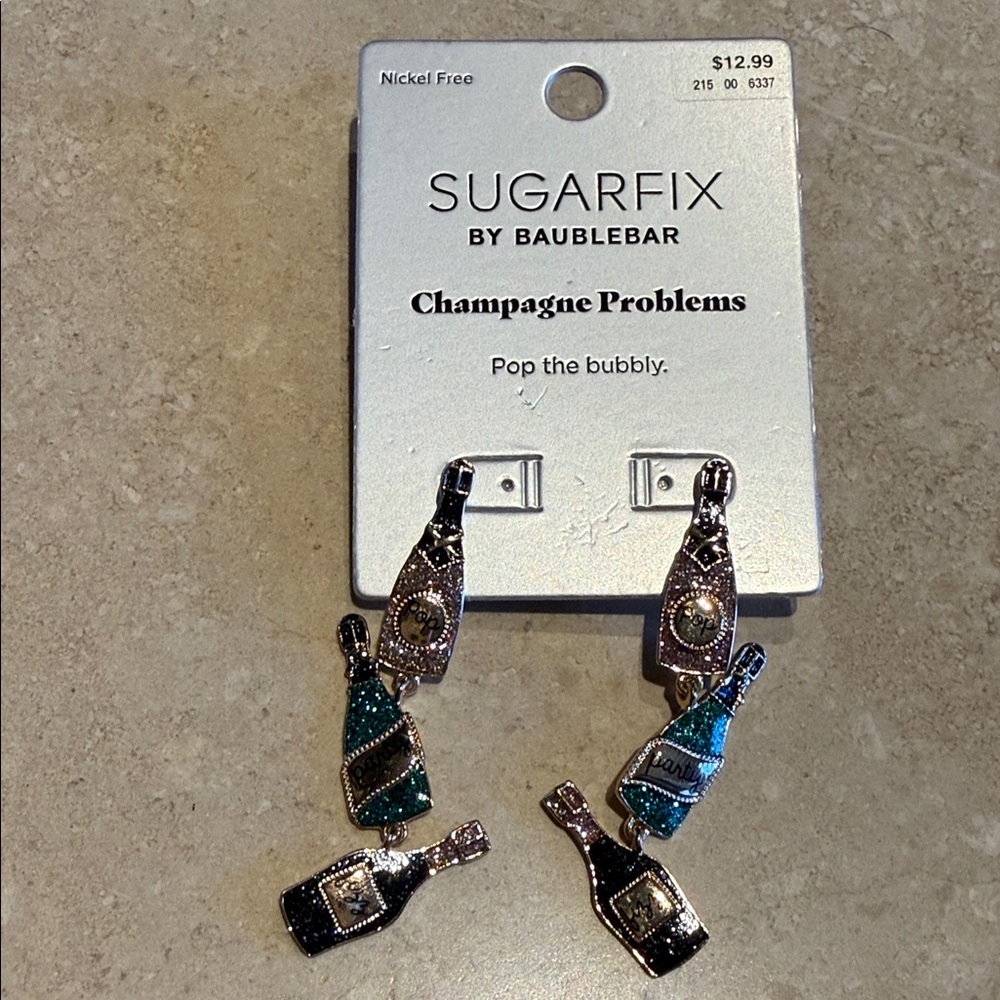 Sugarfix Champagne Bottle Earrings